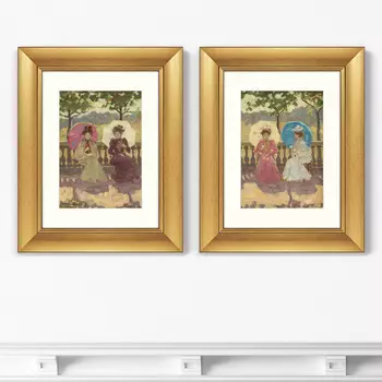 Диптих In the Park, Paris, 1891г, (51х41 см - 2 шт)