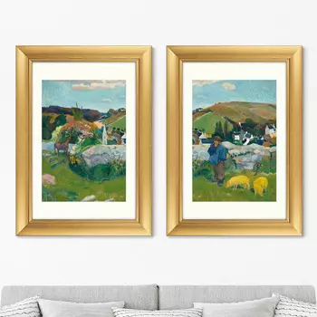 Диптих Свинопас, 1888г. (71х51 см - 2 шт)