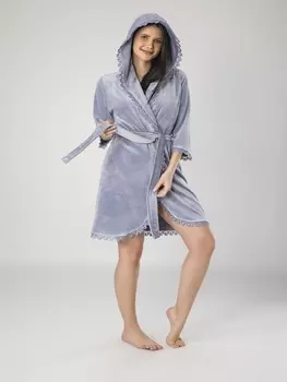Домашний халат Alberta Цвет: Серый (S)