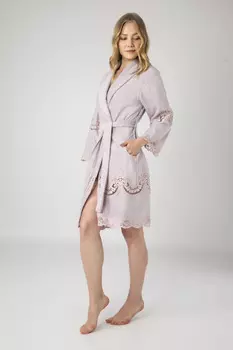 Домашний халат Bukle цвет: светло-фиолетовый (M)