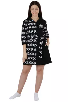 Домашний халат Енот Цвет: Черный (46)