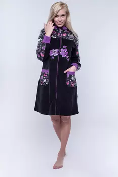 Домашний халат Kodey Цвет: Чёрный (48)