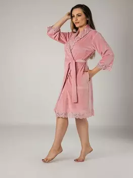 Домашний халат Margarita Цвет: Пудра (S)