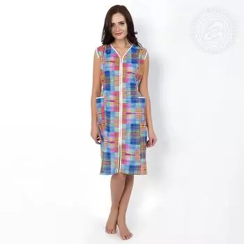 Домашний халат Шотландка Цвет: Синий (48)