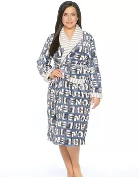 Домашний халат Usha Цвет: Синий, Серый (xxL)