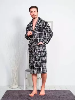 Домашний халат Viktoria Цвет: Темно-Серый (52-54)