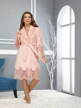 Домашний халат Wenona Цвет: Пудра (L-xL)