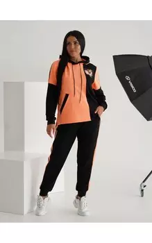 Домашний костюм Неон цвет: оранжевый, черный (52)