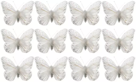 Елочное украшение Бабочки (10 см - 12 шт)