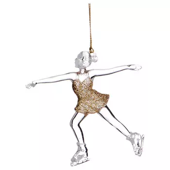 Елочное украшение Фигуристка Цвет: Шампань (11х10 см)
