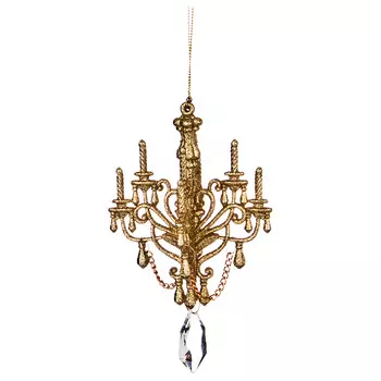 Елочное украшение Люстра Цвет: Золотой (6х6х11 см)
