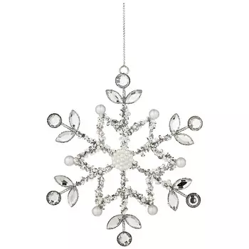 Елочное украшение Снежинка (круглая 12 см)