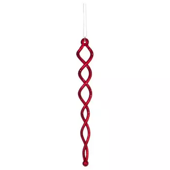 Елочное украшение Спираль Цвет: Красный (21 см)