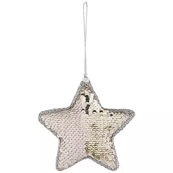 Елочное украшение Звезда Цвет: Серебряный (12 см)
