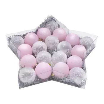 Елочные шарики Снежинки (6 см - 20 шт)
