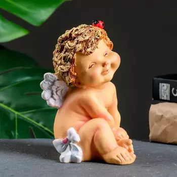 Фигурка Ангелочек с божьей коровкой (9х7х15 см)