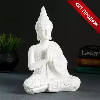 Фигурка Будда средний цвет: белый (12х20х29 см)