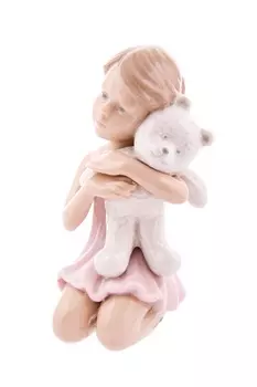 Фигурка Девочка с мишкой (7х8х13 см)