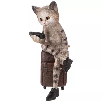 Фигурка Кот-путешественник (9х7х16 см)