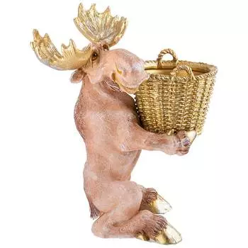 Фигурка Лось с корзиной (31х36 см)