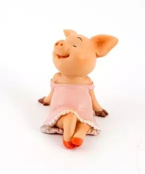Фигурка Радостная хрюшка (4х7х5 см)