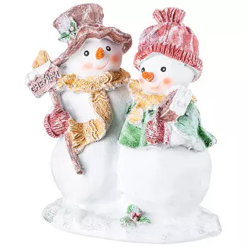 Фигурка Снеговички с табличкой (16 см)