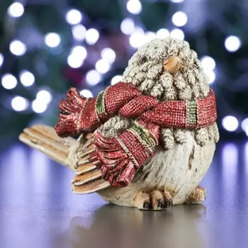 Фигурка Воробей в шарфике (13 см)