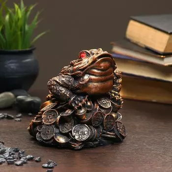 Фигурка Жаба на монетах (13х14х14 см)