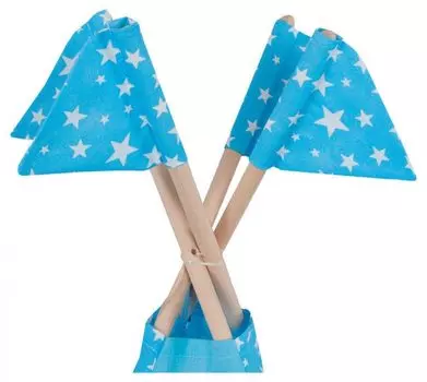 Флажки к вигваму Zvezdy цвет: голубой (16х18 см - 4 шт)