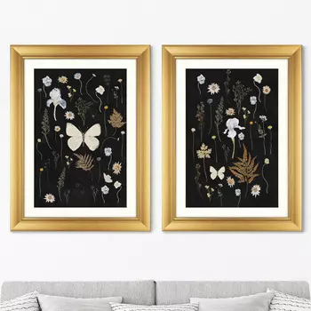 Flower herbarium, No2 (60х80 см - 2 шт)