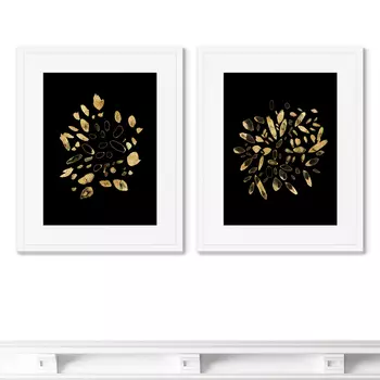 Flowers in the night (42х52 см - 2 шт)