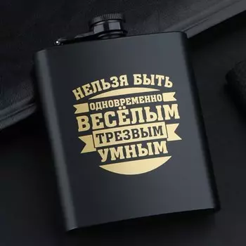 Фляжка Нельзя быть трезвым (210 мл)