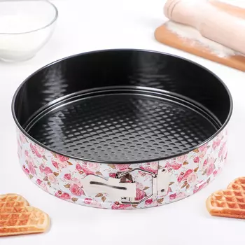 Форма для выпечки Букетик. Круг цвет: белый (26 см)