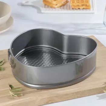 Форма для выпечки Элин. Сердце цвет: серый (24х22х7 см)