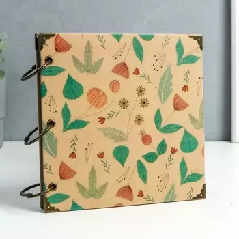 Фотоальбом Нарисованные цветы (19х19 см)