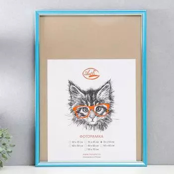 Фоторамка цвет: голубой, золотой (53х38х2 см)