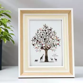 Фоторамка Двойной беж с белой полосой (2х19,6х24,7 см)