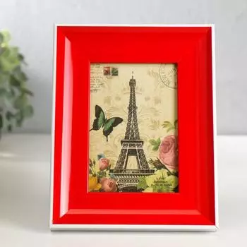 Фоторамка Красная с белой полосой (2х13,8х17,7 см)