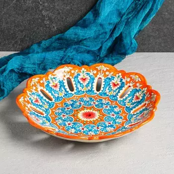 Фруктовница Цветы (33х33х6 см)