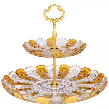 Фруктовница Gold glass (17х29х30 см)