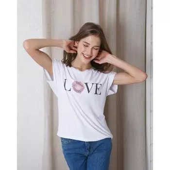 Футболка Love Цвет: Белый (42-44)