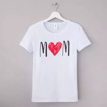 Футболка Love Mom Цвет: Белый (46)