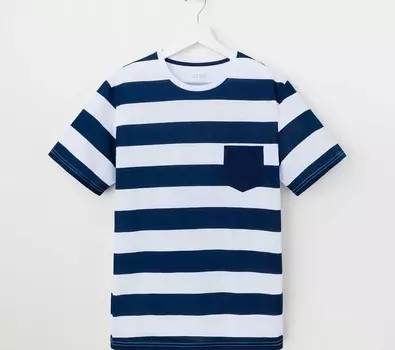 Футболка Poloska Цвет: Белый, Синий (48)