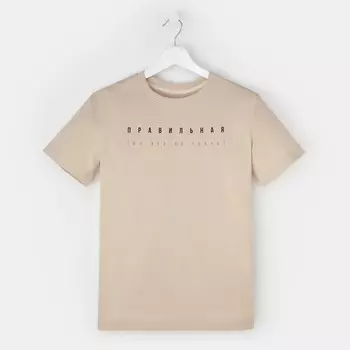 Футболка Правильная Цвет: Бежевый (44-46)