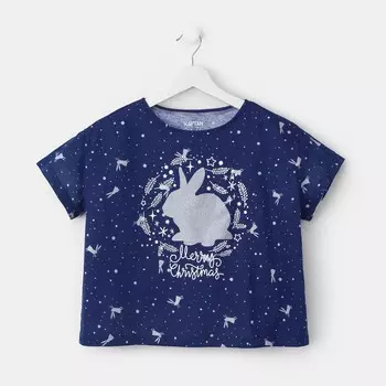 Футболка Зайчик Цвет: Синий (48-50)