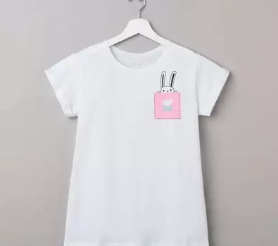Футболка Зайчик Цвет: Белый (40-42)
