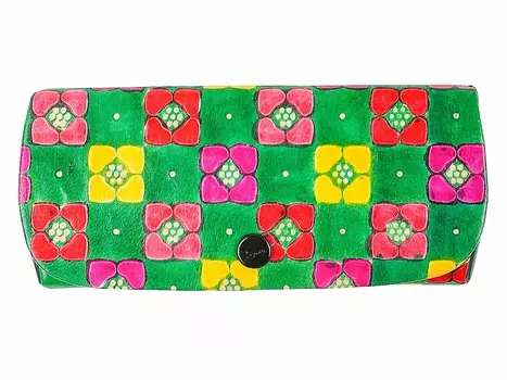 Футляр для очков Clover Цвет: Зеленый, Мультиколор (14х6х3 см)