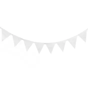 Гирлянда из 8 флажков Simple White (150 см)