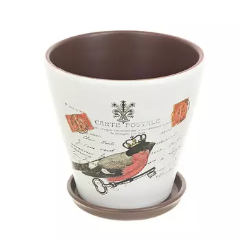 Горшок для цветов Снегирь (14х16 см)