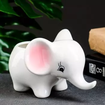 Горшок Слоник розовые ушки (16х11х10 см)